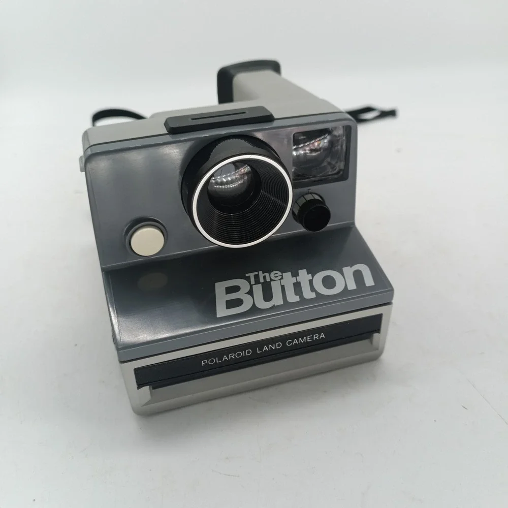 Polaroid The Button Land Camera Vintage SX-70 Instant Film Camera Gray a7